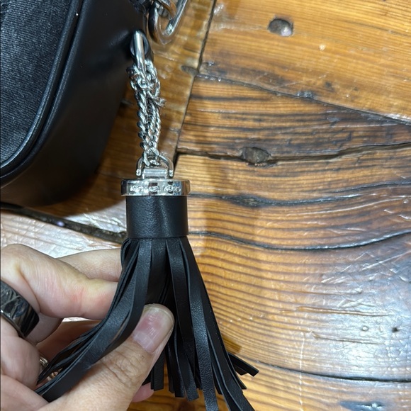 Michael Kors Black and Silver Camera Crossbody Bag - Picture 7 of 12